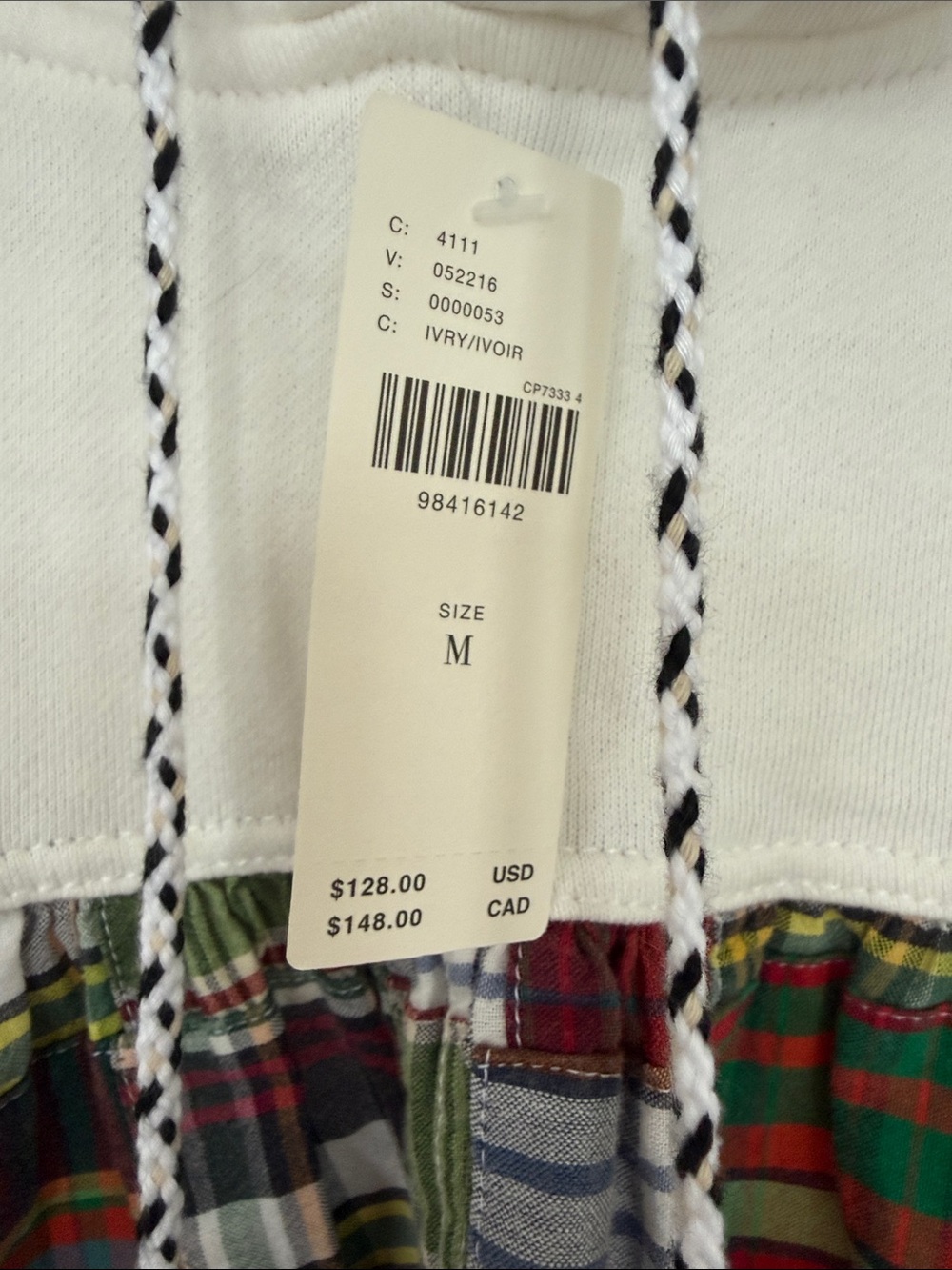 Pilcro Cropped White Hoodie with some fall flare. It’s perfect NWT - Picture 3 of 6